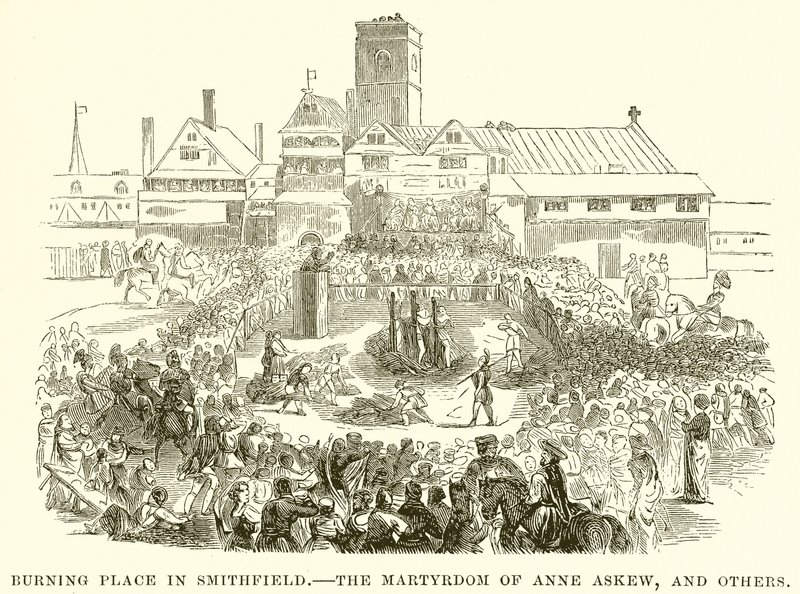 Palais en feu à Smithfield. Le martyre d