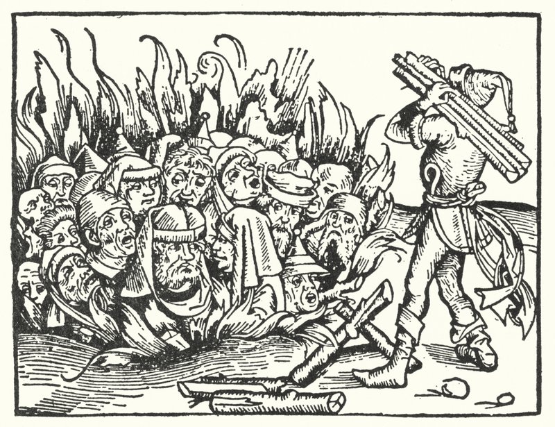 Brûler les Juifs en temps de peste - English School