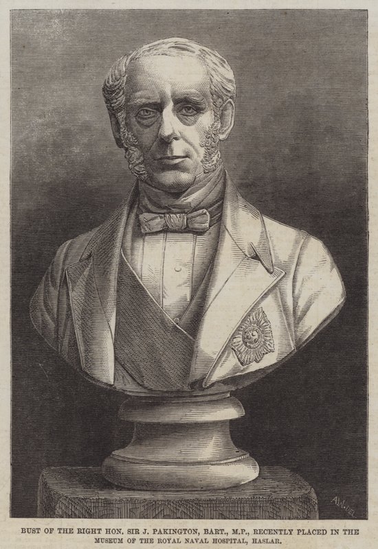 Buste du très honorable Sir J Pakington, baronnet, MP, récemment placé dans le musée de l