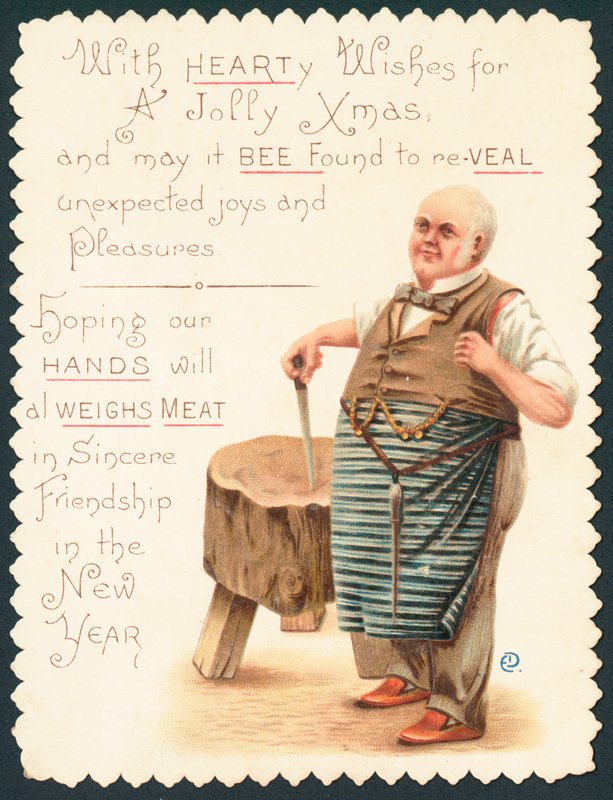 Boucher, carte de Noël - English School
