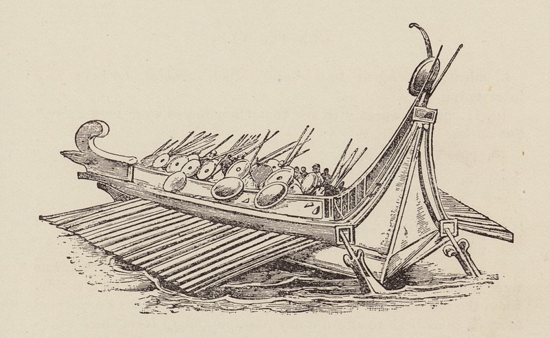 César, Guerre des Gaules : Navire de guerre romain - English School