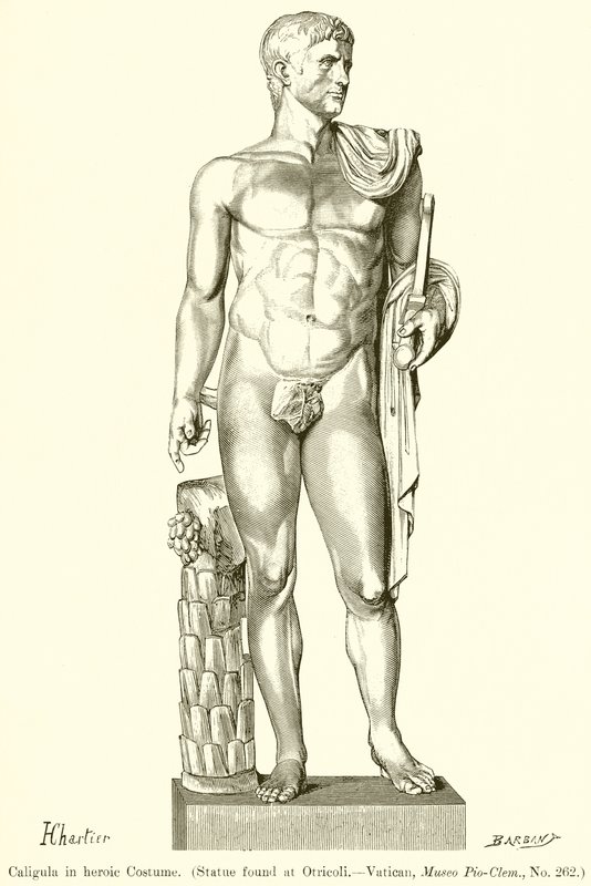 Caligula en costume héroïque - English School
