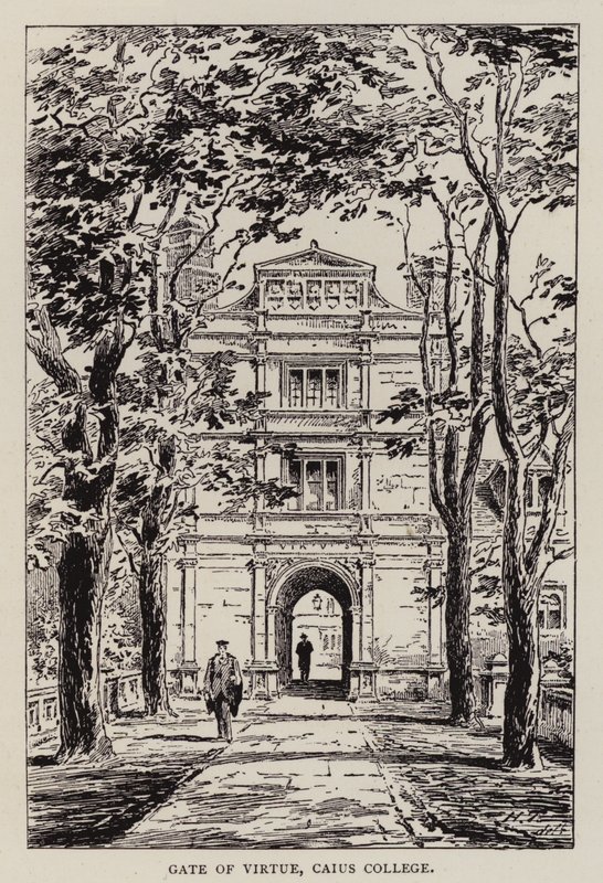 Cambridge : Porte de la vertu, Caius College - English School