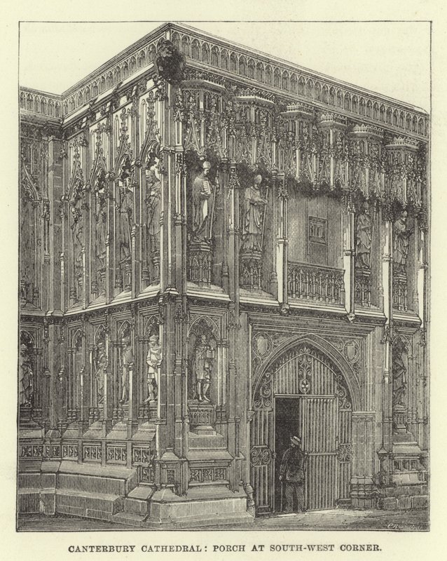 Cathédrale de Canterbury, porche à l