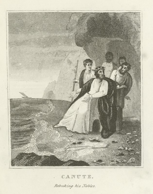 Canut réprimandant ses nobles - English School