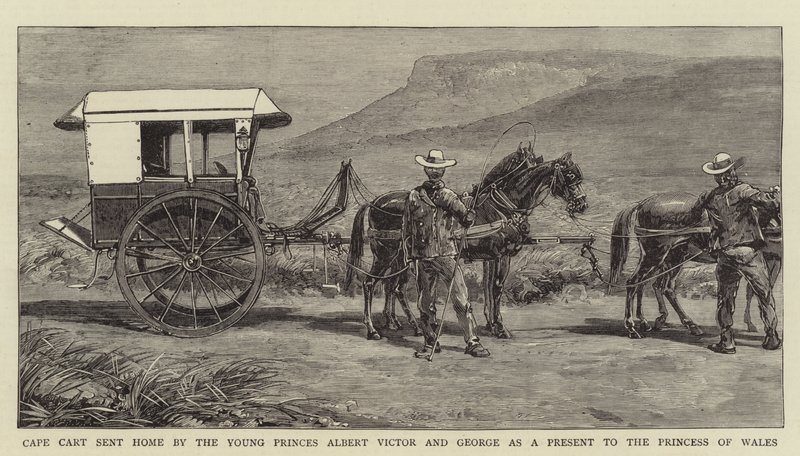 Chariot du Cap envoyé à la Maison par les Jeunes Princes Albert Victor et George comme Cadeau à la Princesse de Galles - English School