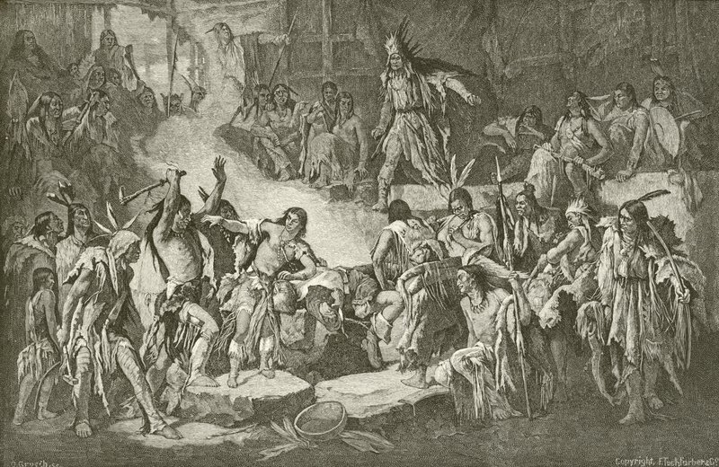 Le Capitaine Smith sauvé par Pocahontas - English School