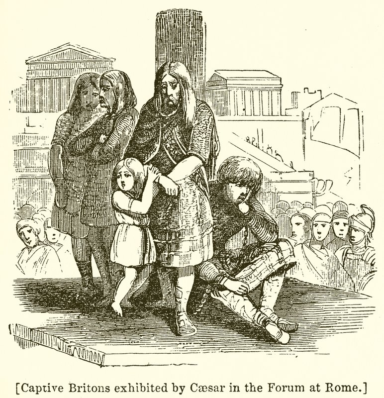 Britons captifs exhibés par César dans le Forum à Rome - English School