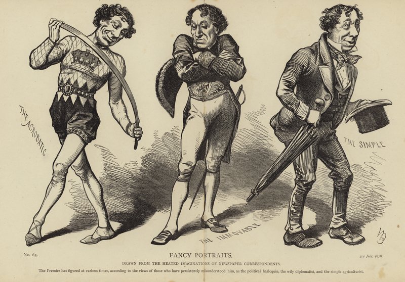 Caricatures de Benjamin Disraeli - English School