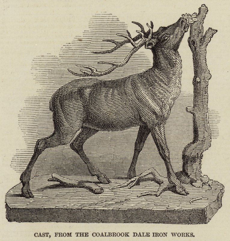 Moulage, des usines de fer de Coalbrook Dale (gravure) - English School