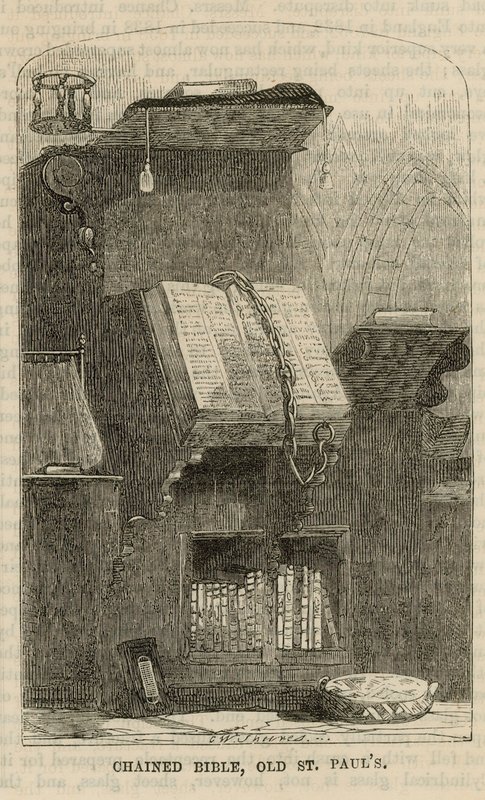 Bible enchaînée, vieille cathédrale Saint-Paul - English School