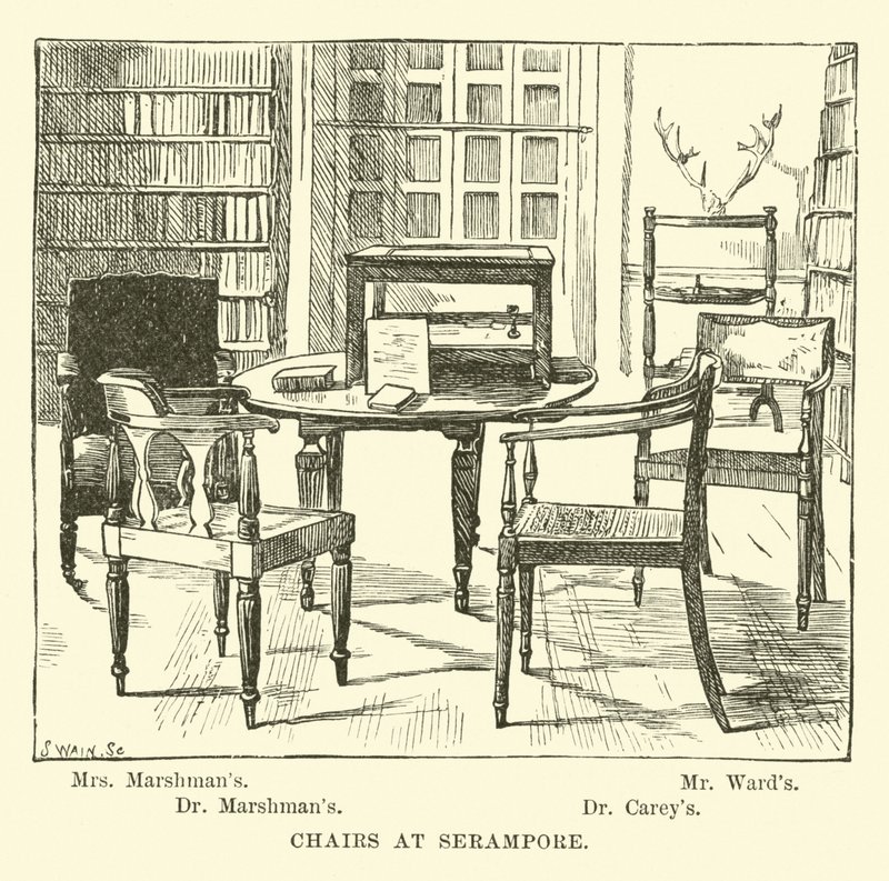 Chaises à Serampore - English School