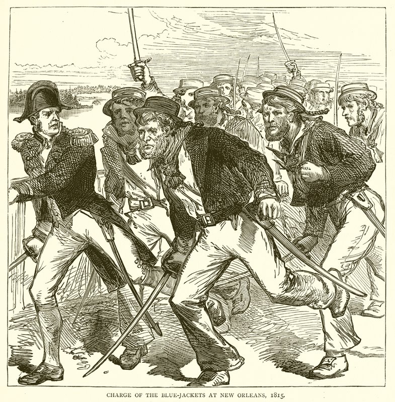 Charge des Blue-Jackets à la Nouvelle-Orléans, 1815 - English School