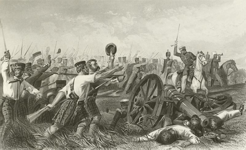 Charge des Highlanders devant Cawnpore, sous le général Havelock - English School