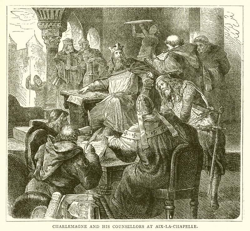 Charlemagne et ses conseillers à Aix-la-Chapelle - English School