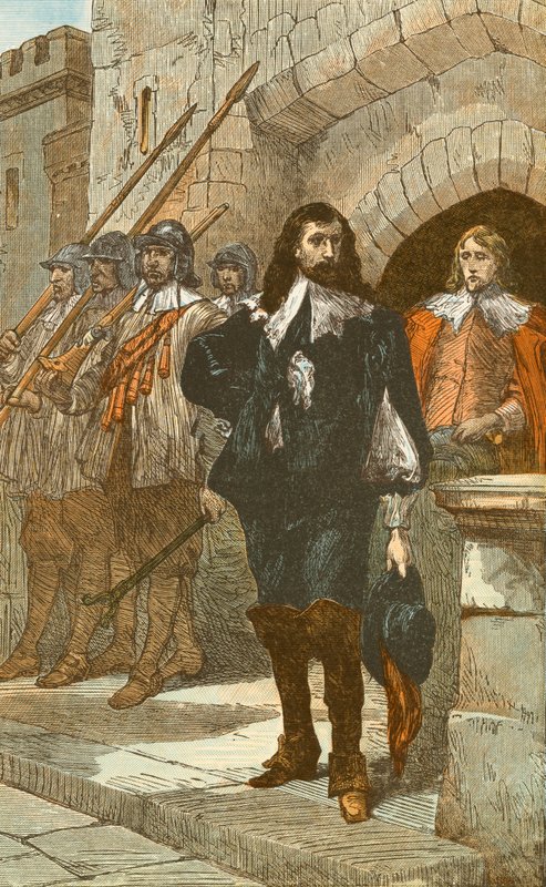 Charles Ier en route vers son exécution - English School