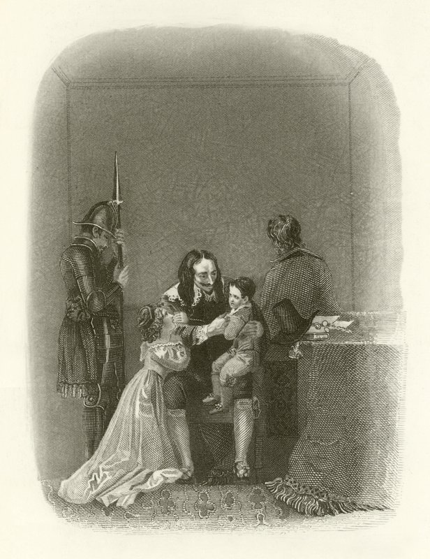 Charles I prenant congé de ses enfants - English School