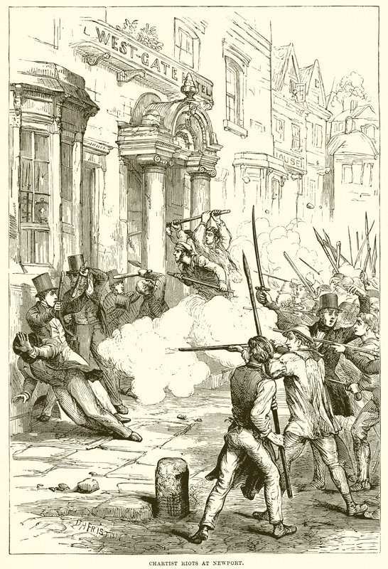 Émeutes Chartistes à Newport - English School