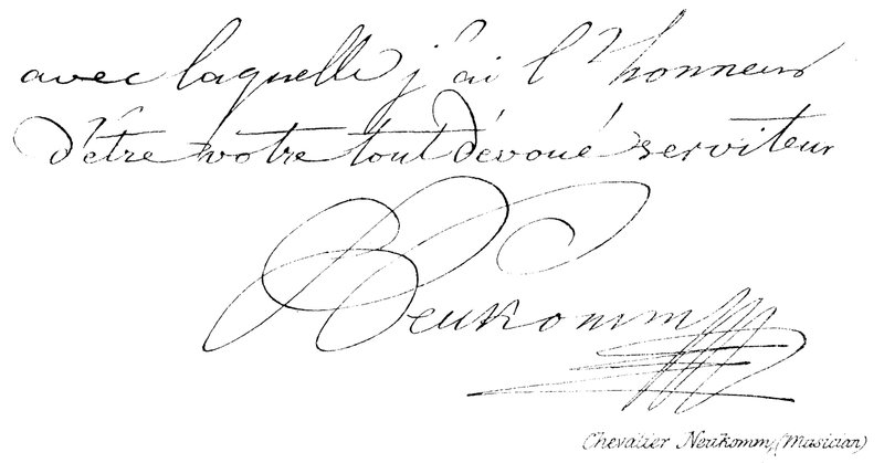 Chevalier Neukomm, musicien - English School