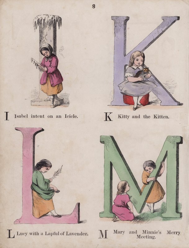 Alphabet des enfants (gravure en couleur) - English School