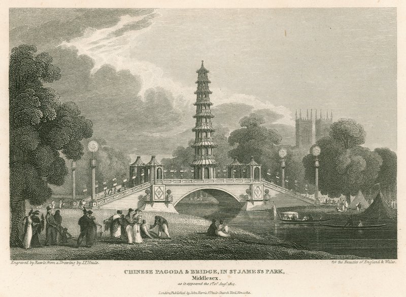 Pagode chinoise et pont, St James
