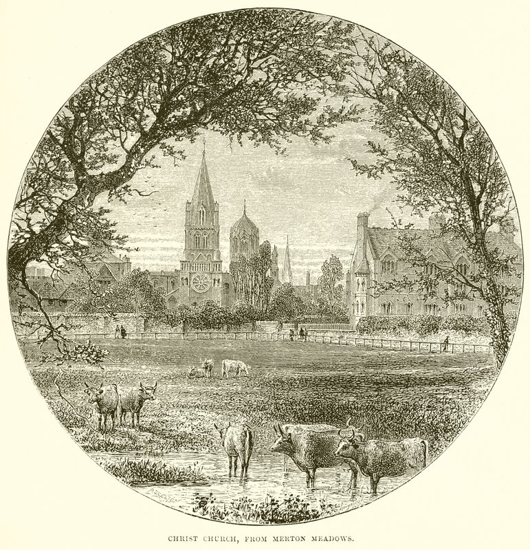 Christ Church, depuis Merton Meadows - English School