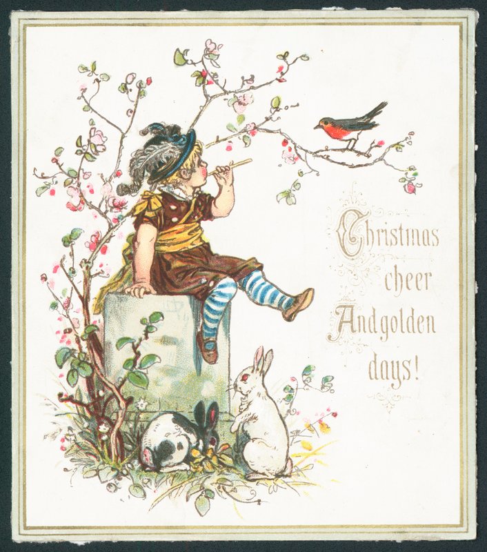 Joie de Noël et jours dorés - carte de vœux de Noël - English School