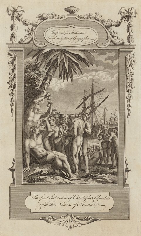 Christophe Colomb avec les indigènes - English School