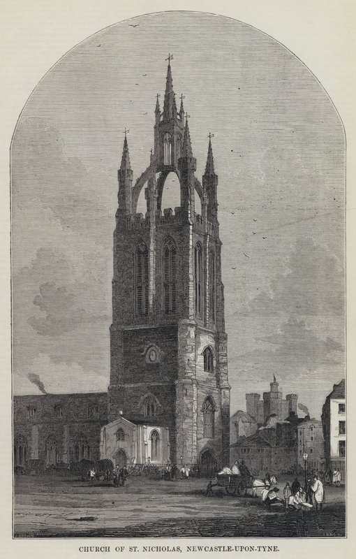 Église Saint-Nicolas, Newcastle-upon-Tyne (gravure) - English School