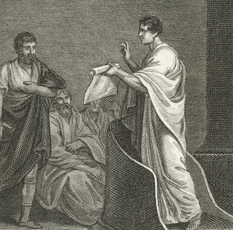 Cicéron accusant Catilina au Sénat - English School