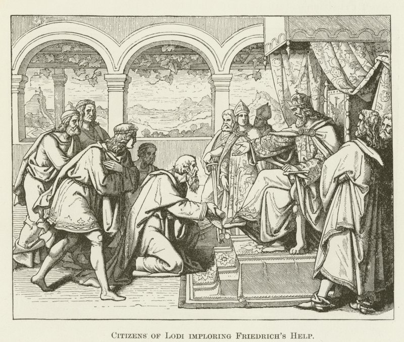 Les citoyens de Lodi implorant l