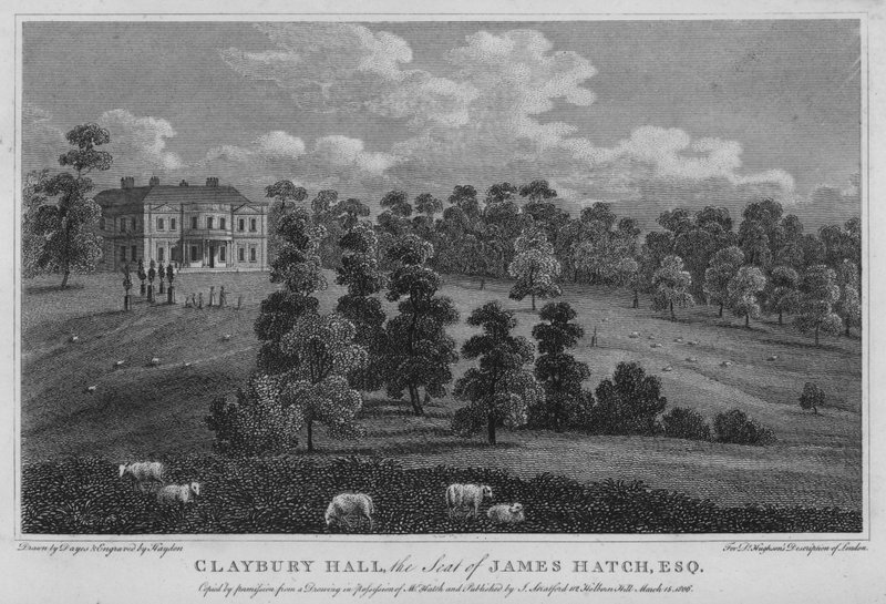 Claybury Hall, la résidence de James Hatch (gravure) - English School