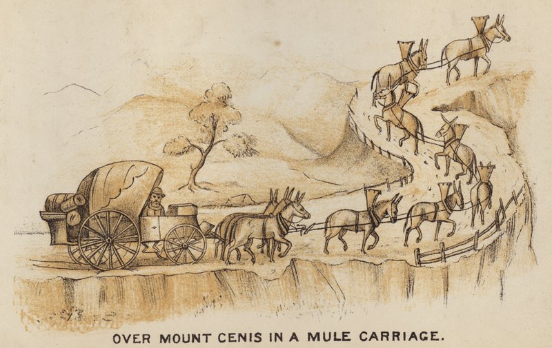 Coches et coaching : Sur le mont Cenis en voiture à mulets - English School