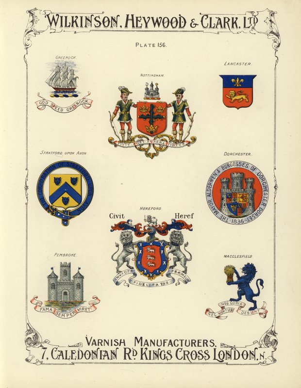 Armoiries des villes et cités britanniques - English School