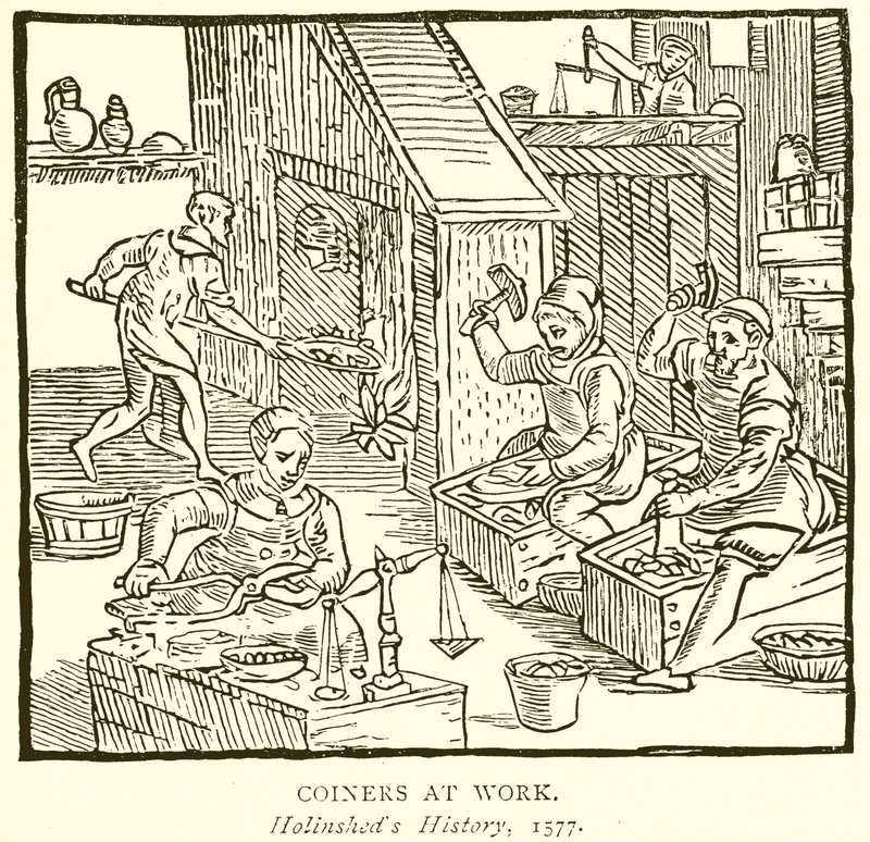 Monnayeurs au travail - English School