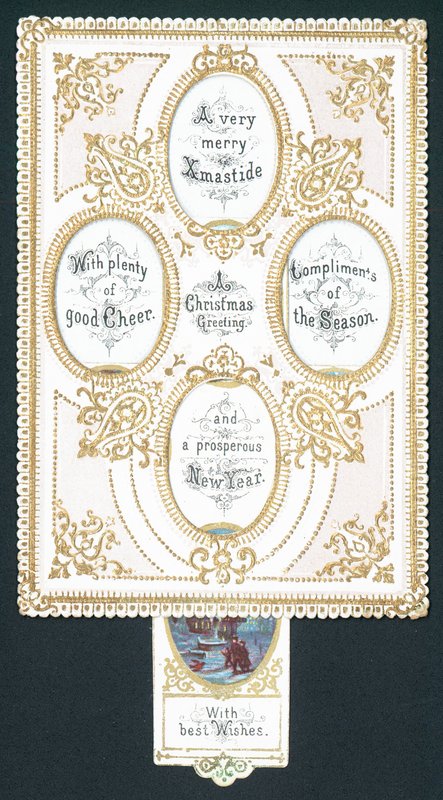 Collage de vœux de Noël, carte de Noël - English School
