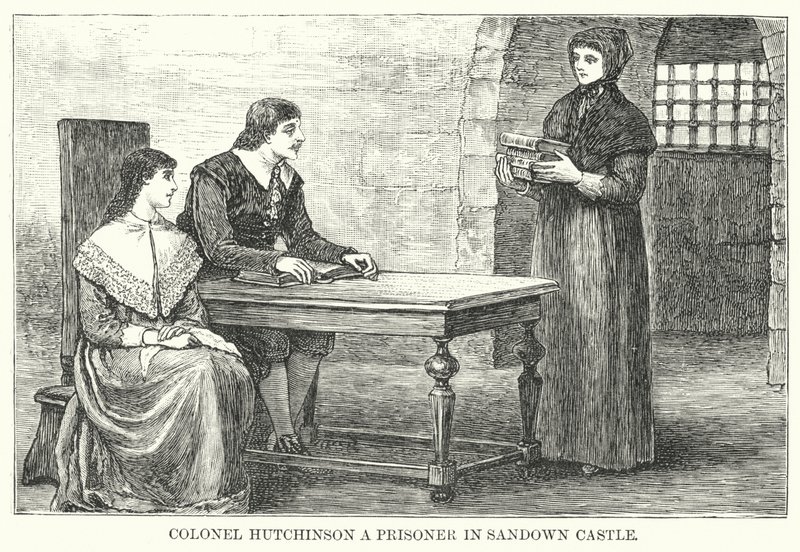 Colonel Hutchinson prisonnier au château de Sandown - English School