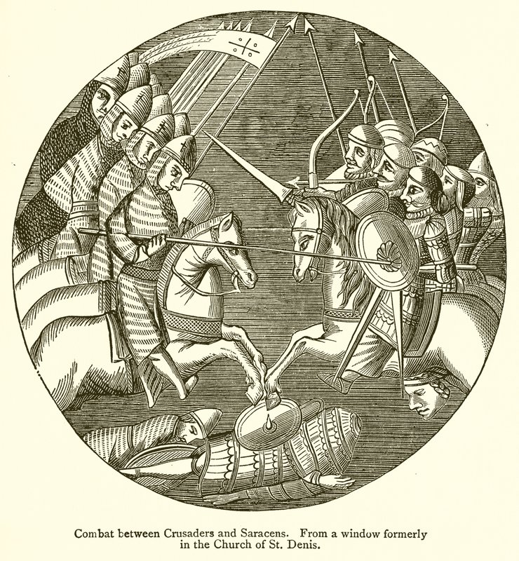 Combat entre croisés et Sarrasins - English School