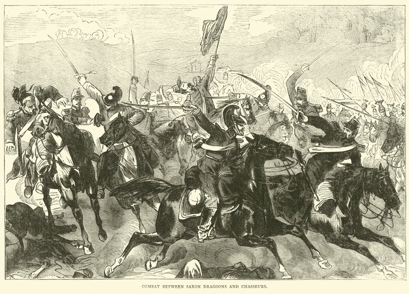 Combat entre dragons saxons et chasseurs, septembre 1870 - English School