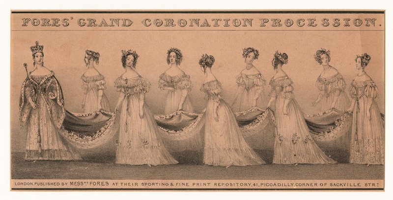 Procession du couronnement de la reine Victoria, Londres - English School