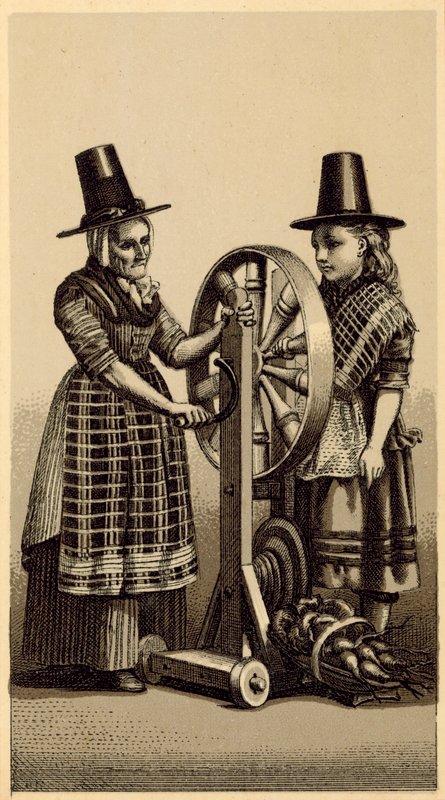 Costumes du Pays de Galles : Spinning Jenny - English School
