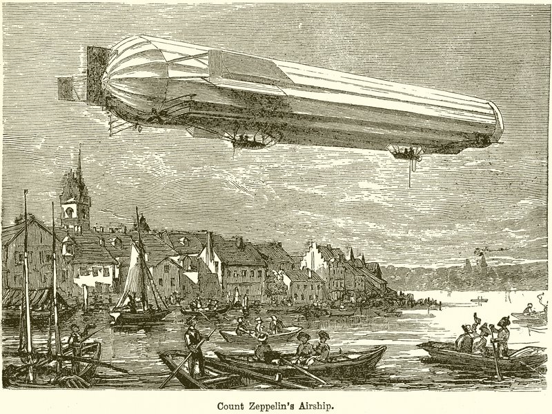 Le dirigeable du comte Zeppelin - English School
