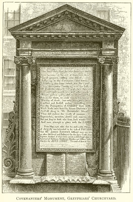 Monument des Covenanters, cimetière de Greyfriars - English School