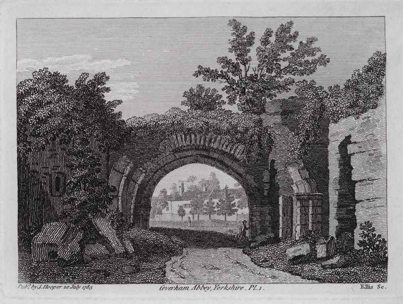 Abbaye de Coverham, Yorkshire (gravure) - English School