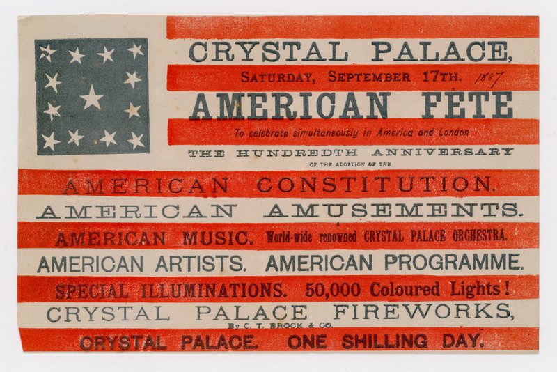 Crystal Palace, Fête Américaine, 17 septembre 1887 - English School
