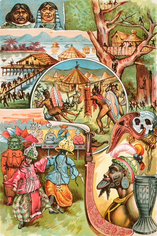 Races curieuses et sauvages du monde - English School