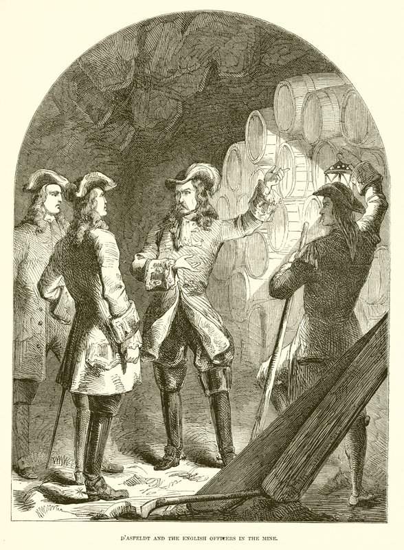 DAsfeldt et les officiers anglais dans la mine - English School