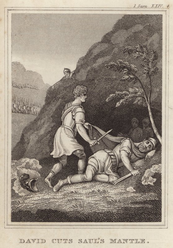 David coupe le manteau de Saül - English School