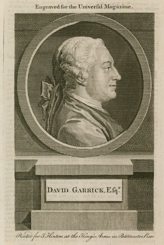 David Garrick, gravé pour le Universal Magazine - English School