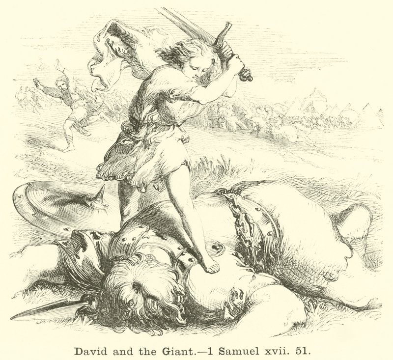David et le géant, 1 Samuel, xvii, 51 - English School